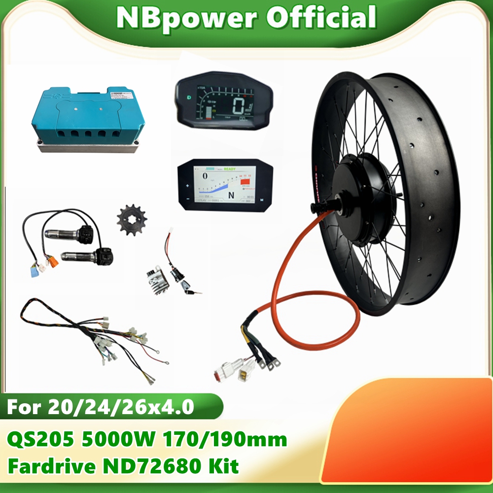72V 5000W Hub Motor Kit - NBpower QS205 72V 5000W 170/190mm دراجة