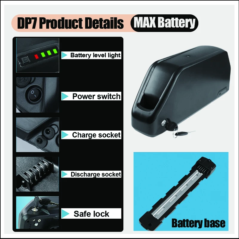 بطارية دراجة كهربائية من نوع P - مراجعة Electric Bicycle Battery 72V 30Ah وسعره