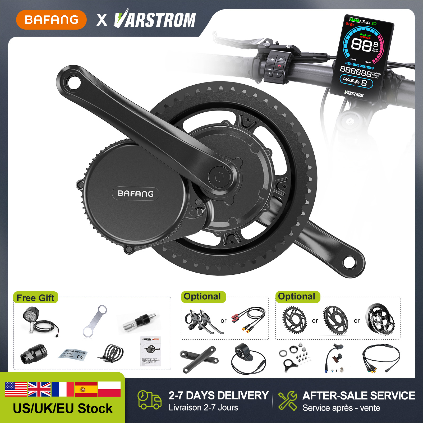 [مخزون أمريكي] محرك BAFANG 48V - مراجعة Mid Drive Motor Kit 52V 1000W وسعره